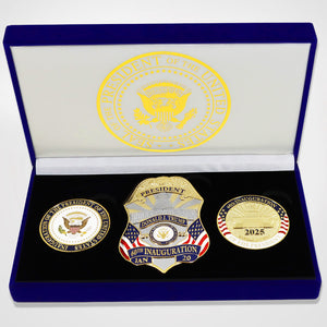 2025 Trump Inauguration Badge & Coin Set
