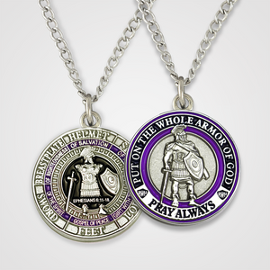 Armor of God Pendant Male-Purple