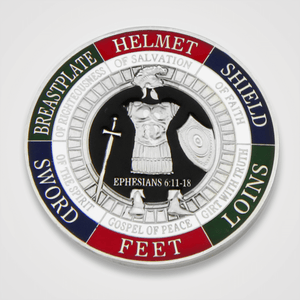 Silver Armor of God Coin-Back