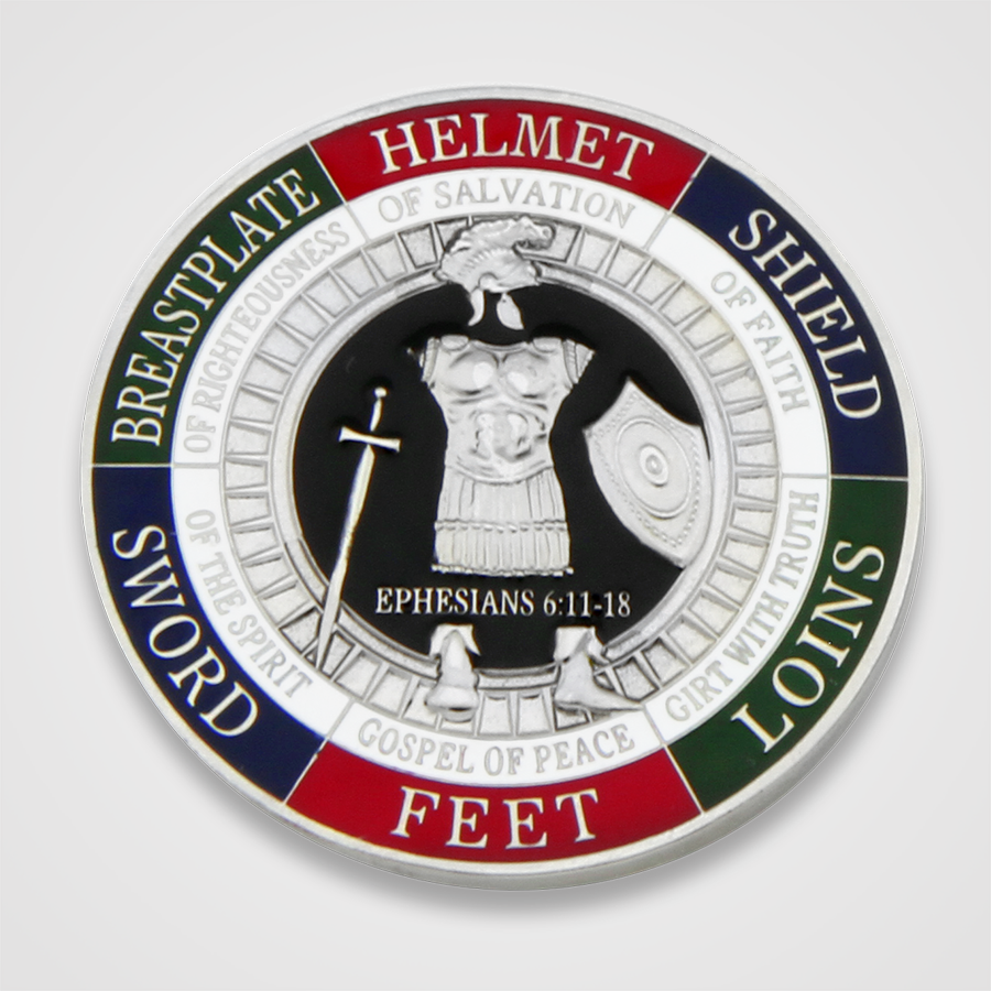 Silver Armor of God Coin - Back