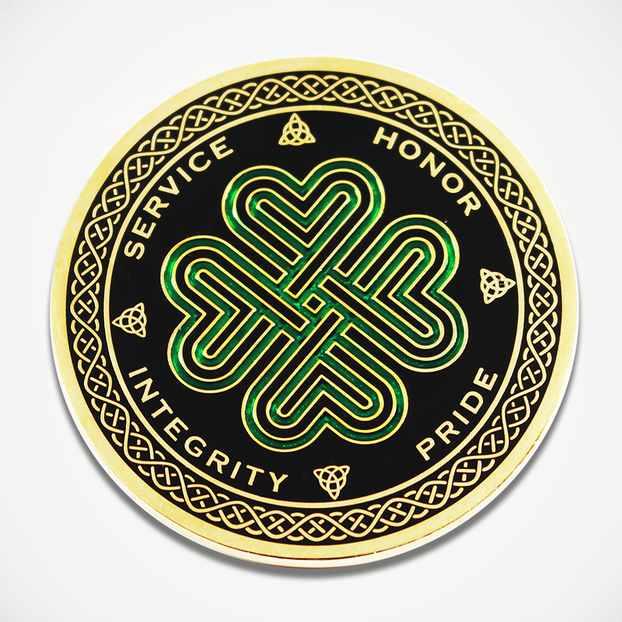 Lucky Bearded Red Line Skull Coin