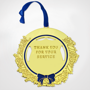 Blue Line Wreath Ornament